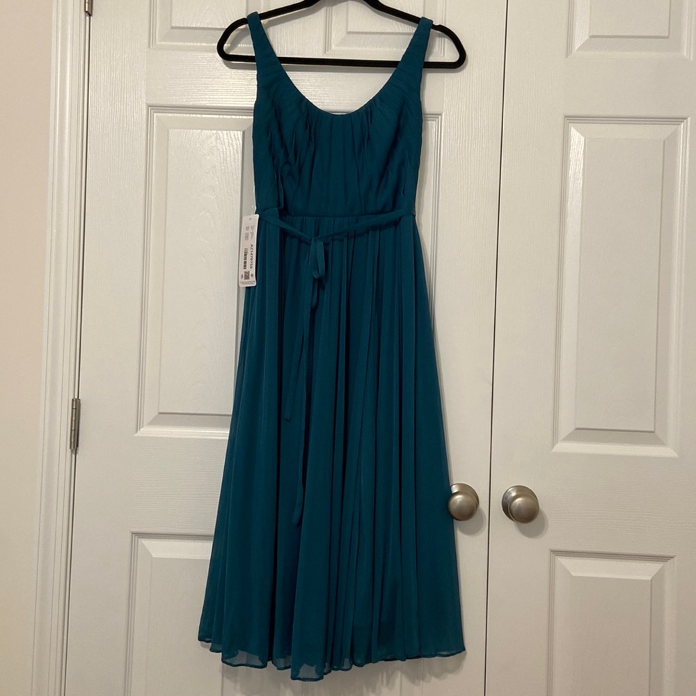 Azazie peacock dress size 6